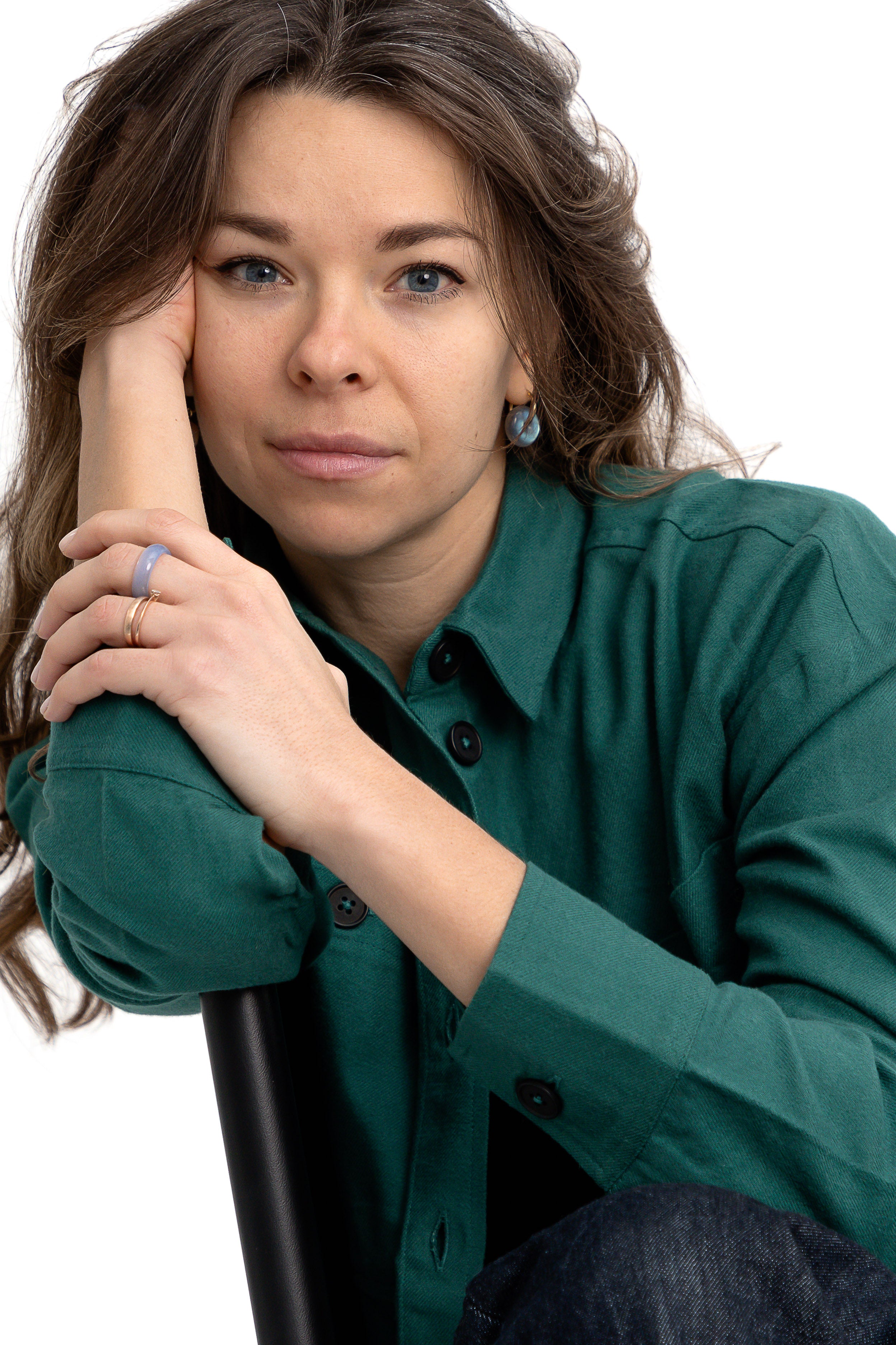 Hrubší košile MELAWEAR Saira - Green